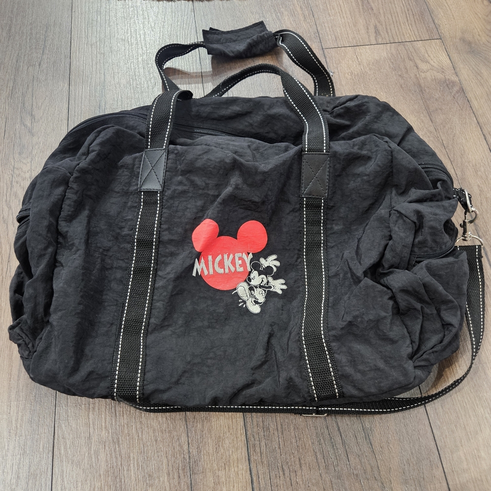 Vintage 90s Disney Mickey Unlimited Black Duffel Bag